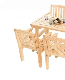 DEOKORK Masívne zahradné kreslo z borovice ROMANTIC (32 mm)