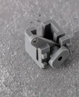 Dekoria Prémiový držiak na montáž na koľajnicu sivý, 3 x 2 x 1,5 cm