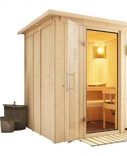 Interiérová fínska sauna 196 x 170 cm Dekorhome