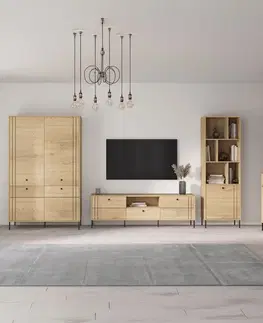 KONDELA Colen 4D štvordverová šatníková skriňa dub cremona