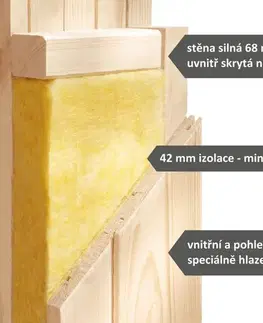 Interiérová fínska sauna 231x196 cm Lanitplast