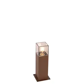 Vonkajšia lampa 30 cm hrdzavohnedá so zemným kolíkom a káblovou objímkou - Denmark