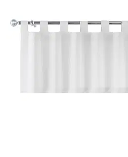 Dekoria Krátky záves na pútkach, biela, 130 x 40 cm, Linen, 392-04