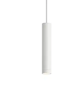 Dizajnové závesné svietidlo biele GU10 50mm IP44 - Tuba