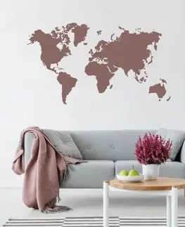 Šablóna na stenu - Mapa sveta