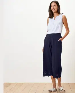 Nohavice culottes s výšivkou