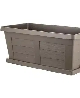 Bama Záhradný veľkoobjemový kvetináč Legno cappuccino, 60 x 30 x 25 cm, 60 cm