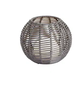 Vonkajšia stolná lampa tmavosivá 25 cm vrátane LED nabíjateľná s USB-C IP44 - Oli