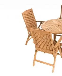 DEOKORK Záhradné teakové polohovacie kreslo LAGUNA (teak)