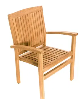 DEOKORK Záhradné pevné kreslo HARMONY (teak)
