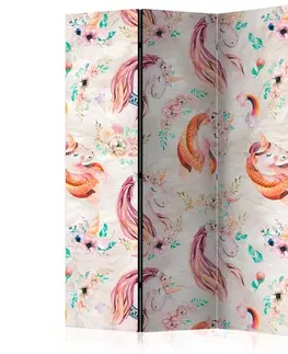 Paraván Pastel Unicorns Dekorhome