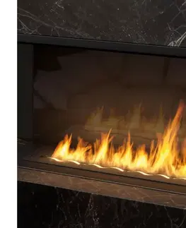 InFire - Vstavaný BIO krb 7,5x100 cm 6kW čierna SLIMfire Palnik Black Burner 1000