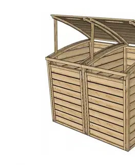 Drevený box na popolnice Dekorhome