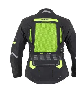W-TEC Aircross bunda čierna-fluo žltá - 3XL
