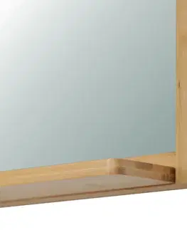 Nástenné zrkadlo B043 NAT, bambus, M