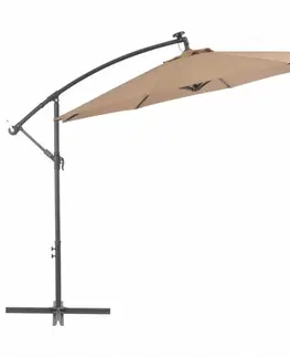 Konzolový slnečník s LED svetlami Ø 300 cm