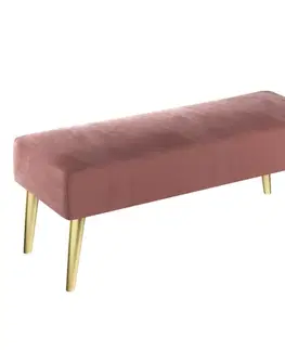 Dekoria Lavica Velvet, Koral, 100 x 40 x 40 cm, Velvet, 704-30