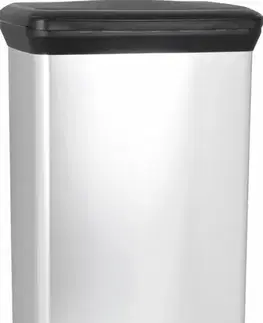 CURVER Odpadkový kôš DECO BIN 50l | strieborná