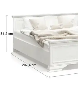 NABBI Igins LB-160 manželská posteľ s roštom 160x200 cm sosna Andersen