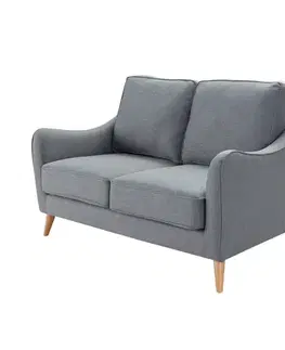 Dekoria Pohovka Venuste denim blue/brown pre 2 osoby, 140 x 90 x 90 cm