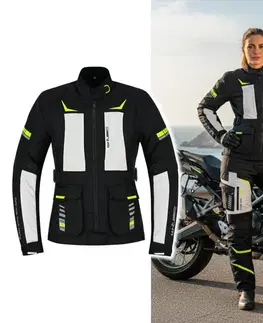 W-TEC Warao Lady bunda čierna-fluo - XL