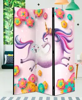 Paraván Lithe Unicorn Dekorhome