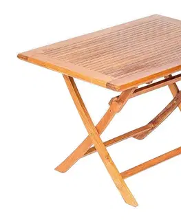 DEOKORK Teakový skladací stôl VASCO 120 × 80 cm | obdĺžnik