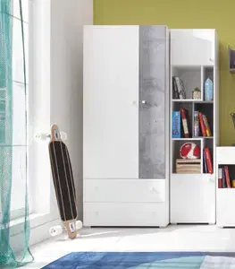 Meblar  Písací stôl SIGMA SI10 Farba: beton/biela/dub