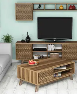 Living Room Furniture Set Inci - Walnut