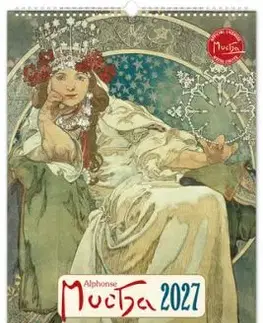 NOTIQUE Nástenný kalendár Alfons Mucha 2027, 33 x 46 cm