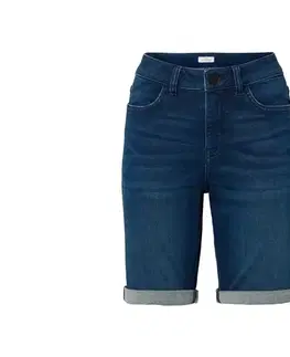 Džínsové bermudy – strih »Lea«, tmavomodrý denim