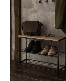 Oceľová botníková polica LOFTY Rack 3