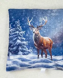 Vianočný vankúš antialergický Jeleň 45x45cm TiaHome