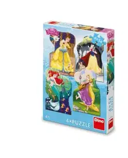 Puzzle Princezné a kamaráti 4x54 Dino