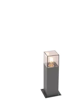 Moderná vonkajšia stojaca lampa 30 cm tmavosivá IP44 - Denmark