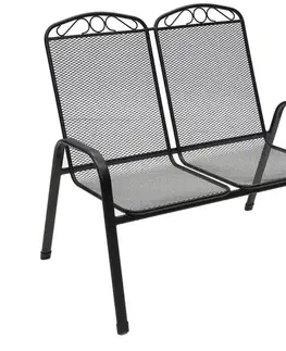 DEOKORK Kovová lavice GREY (čierna)
