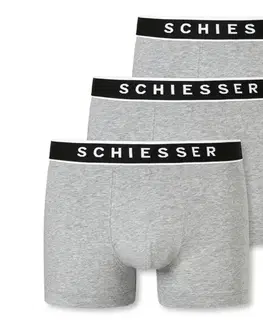 Boxerky SCHIESSER, 3 ks, sivé s melírom