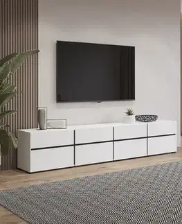 BRENDON 41 TV stolík, biela / čierna 
