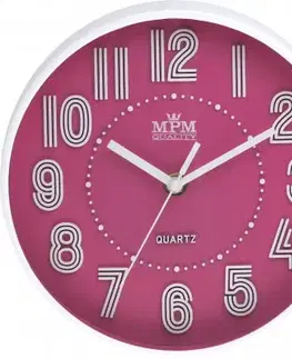 Detské nástenné hodiny MPM, 3228.23 - ružová, 20cm