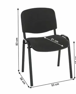 KONDELA Iso New konferenčná stolička sivá