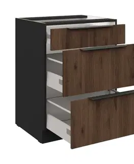 ArtLemp Kuchynská linka ALORA/MOZAN | cashmere/orech 280 cm Prevedenie: s pracovnou doskou