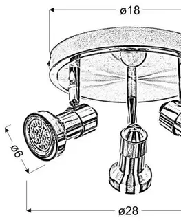 Stropná bodová lampa ARKON Candellux