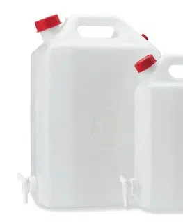 Kinekus Kanister s kohútikom, plastový, objem 20L, biela