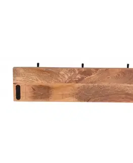 Vešiak Manu s 3 háčikmi 60x15x2,5 indický masív mango