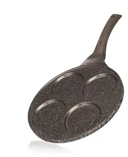 Banquet Pánev na 4 lívance s nepřilnavým povrchem Granite Dark Brown 26 cm