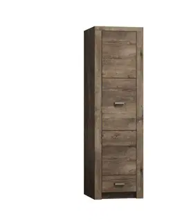 KONDELA Infinity 2 1D šatníková skriňa jaseň tmavý