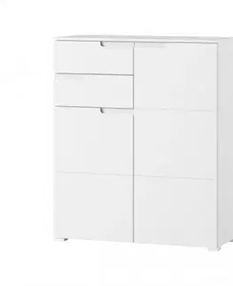CELENE komoda 7 biela/biely lesk