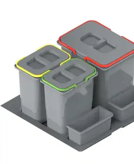 Nádoba na odpad Praktiko 60 trojdielna (1x20l + 2x9l)