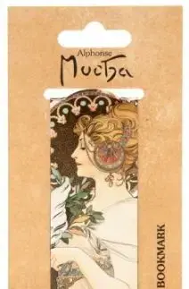 Magnetická záložka Alfons Mucha – Feather - Alfons Mucha