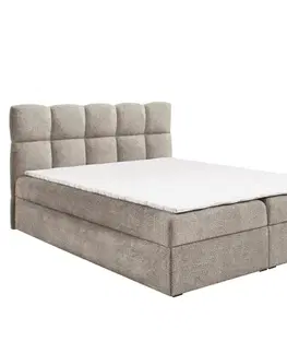 KONDELA Negry 180 boxspringová manželská posteľ sivobéžová (taupe)